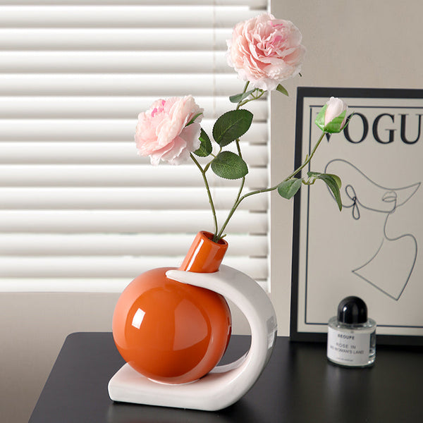 Modern Ceramic Flask-shaped Vase