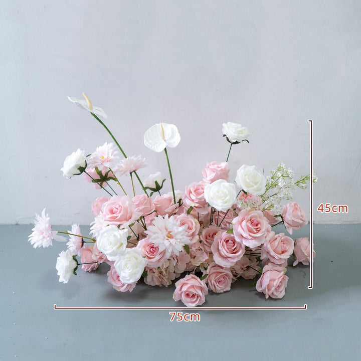 White Pink Hanging Flower Set for Wedding Party Decor Proposal