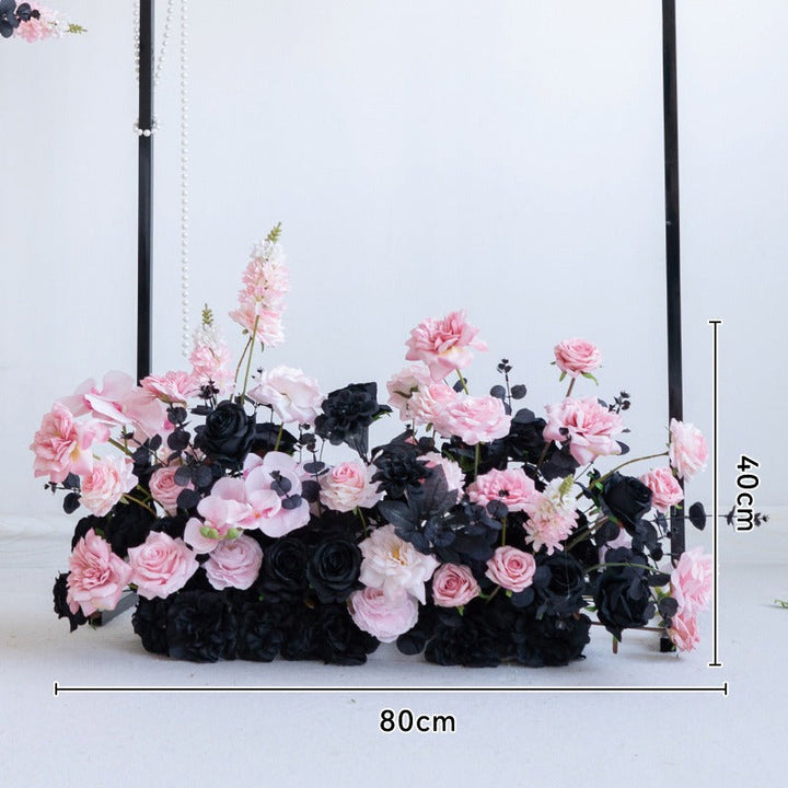 Pink Black Hanging Flower Set for Wedding Party Decor Proposal