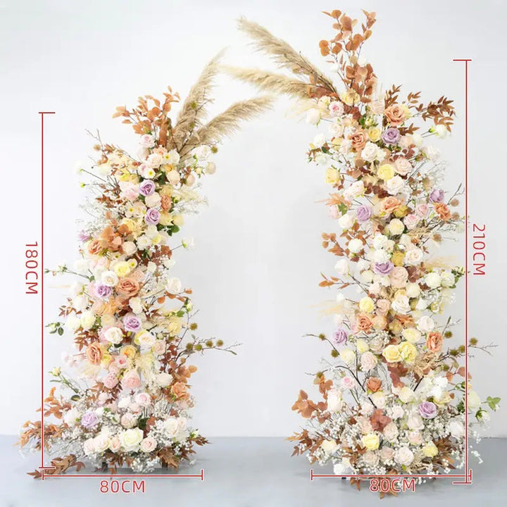 Flower Arch Cream White Set Artificial Florals Backdrop for Wedding Proposal Party Decor