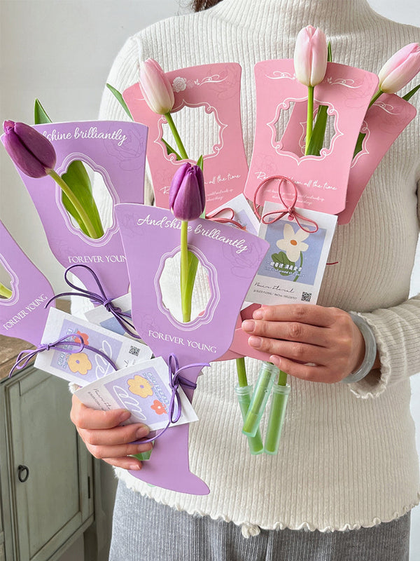 Innovative Single Stem Flower Packaging Material 10pcs