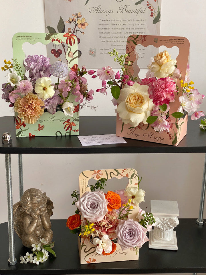 Spring Summer Floral Arrangement Gift Box Pack 6