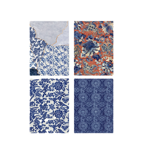 Ethnic Printing Flower Wrapping Paper Pack 20 (38x53cm)