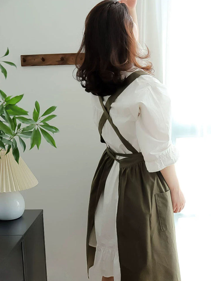 Water-Resistant Summer Cotton Apron for Women