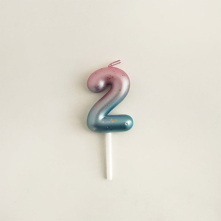 Pink Blue Gradient Numeral Birthday Candles