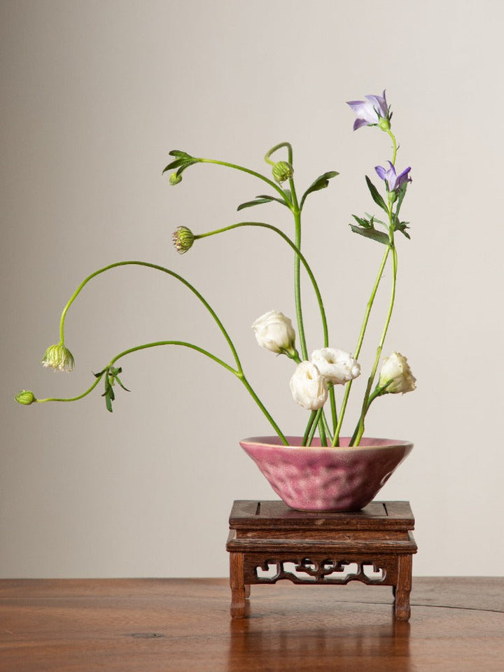 Japanese Ikebana Vase with Holes for Flowers