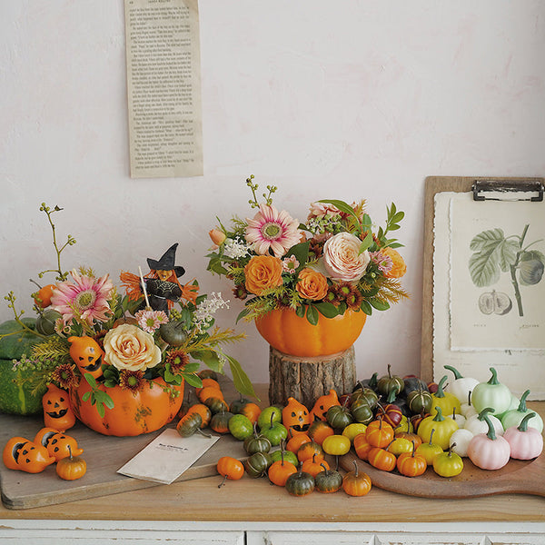 Plastic Pumpkin Container for Autumn Harvest Floral Design is a fantastic choice for your holloween decor collection.