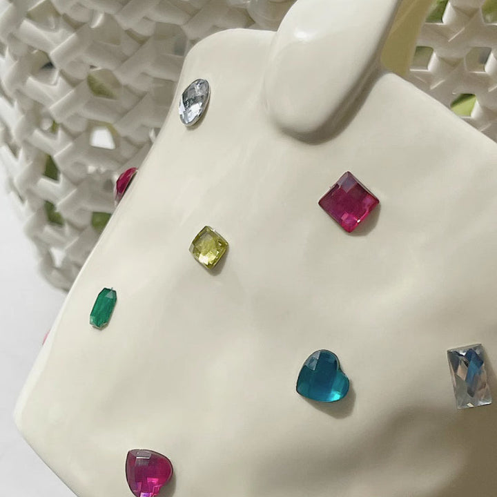 Bejeweled Handbag Ceramic Vase