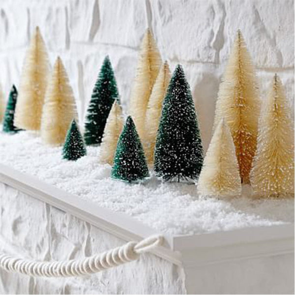 Set of 8 Mini Champagne Christmas Tree Decors is a wonderful addition to your christmas floral collection.