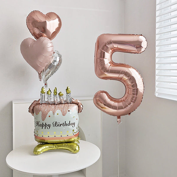 40 Inch Rose Gold Big Number Balloon