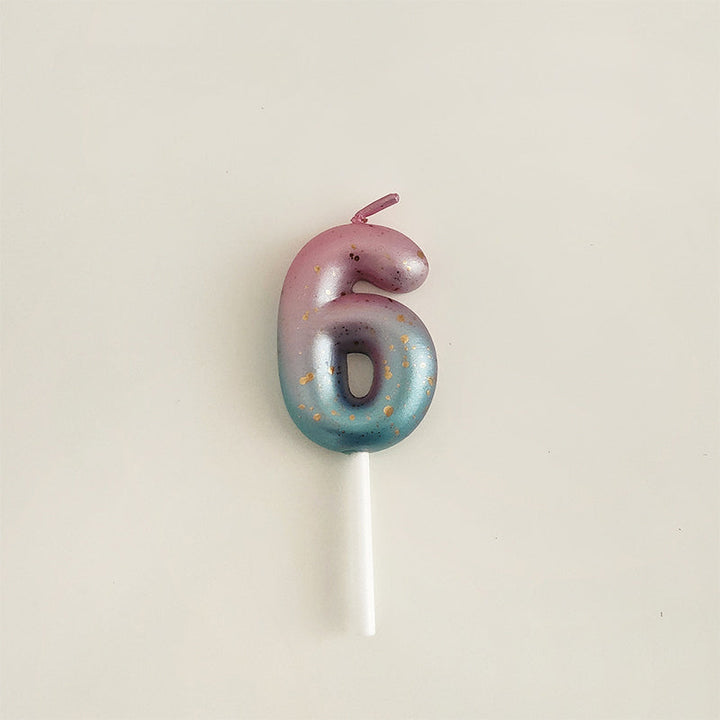 Pink Blue Gradient Numeral Birthday Candles