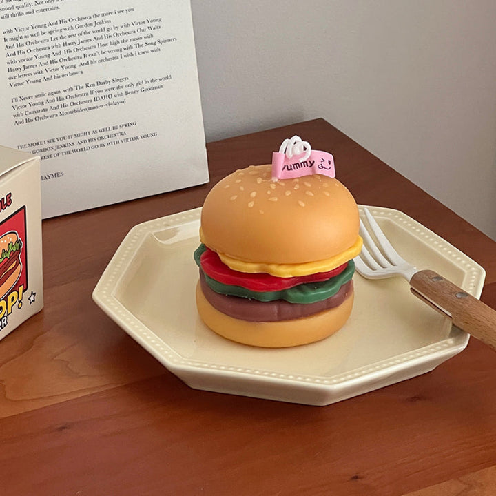 Mini Hamburger Shaped Scented Candle