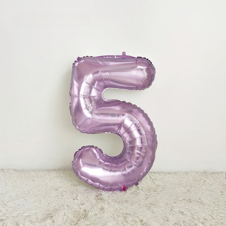 32 Inch Light Purple Crystal Number Balloon