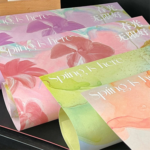 Spring Oil Painting Artistic Wrap Paper Pack 10 (38x58cm)