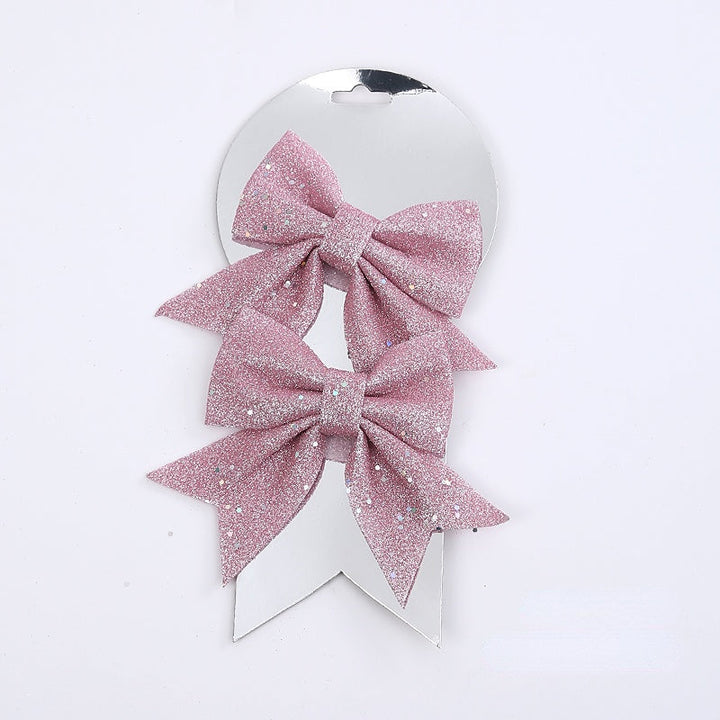 Set of 2 Glittering Bow Decorative Gift Bows