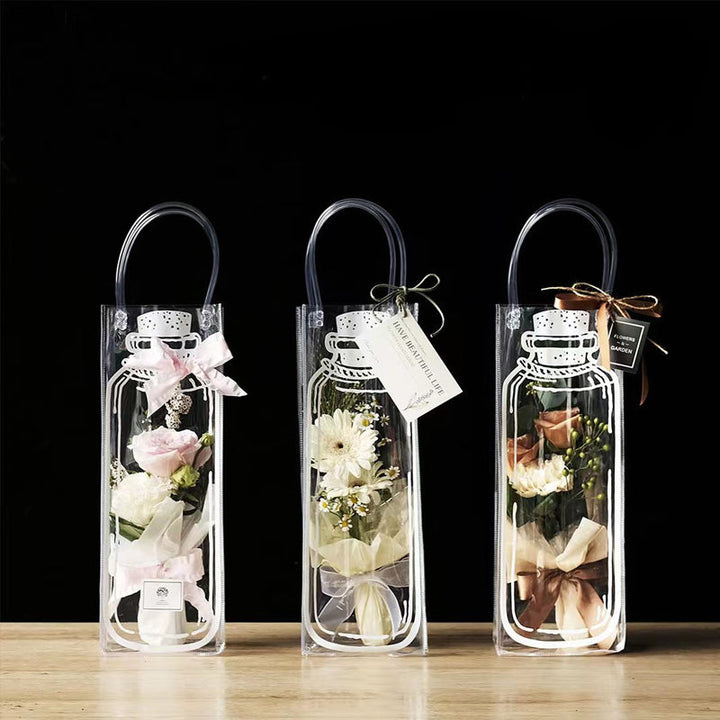 Wishing Bottle Clear Plastic Gift Bags Pack 10