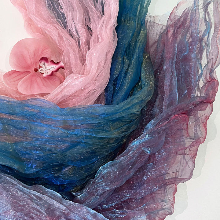 Wavy Organza Floral Bouquet Wrap (50cmx1m)