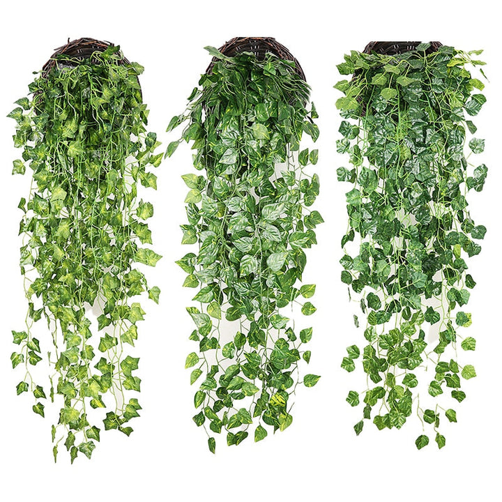 Artificial Plant Vines Wall Hanging Rattan Leaves, perfect as faux plants.