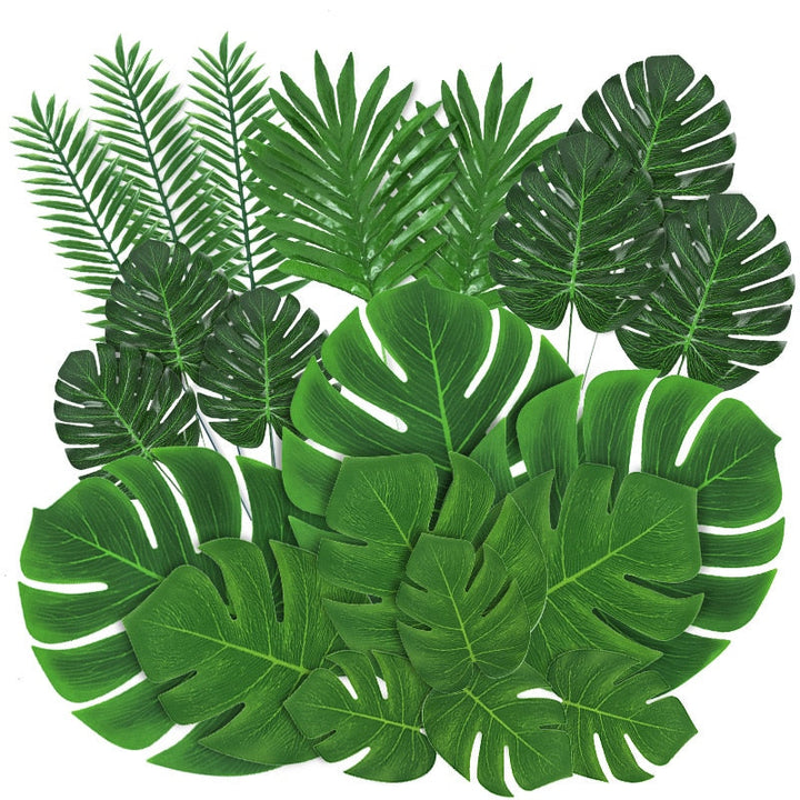 Artificial Tropical Palm Leaves Hawaiian Party Decoration, perfect as fake indoor plants.