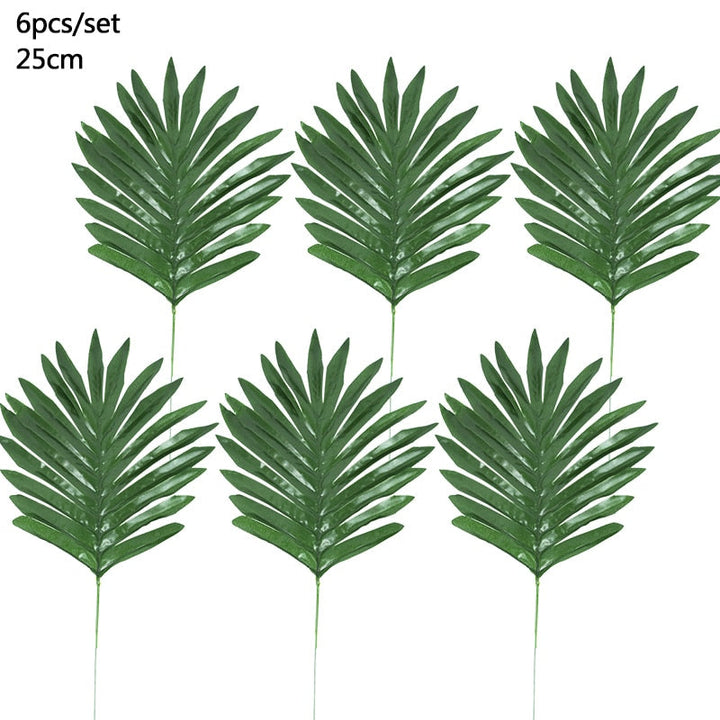 Artificial Tropical Palm Leaves Hawaiian Party Decoration, perfect as faux plants.