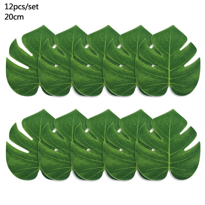 Artificial Tropical Palm Leaves Hawaiian Party Decoration, perfect as fake indoor plants.