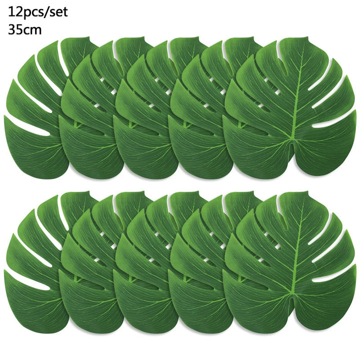 Artificial Tropical Palm Leaves Hawaiian Party Decoration, perfect as fake indoor plants.