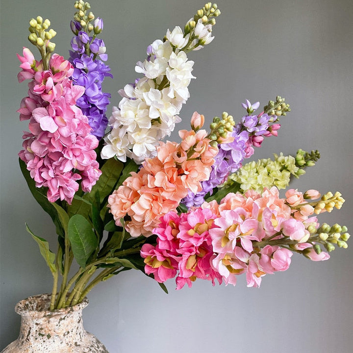 Artificial Hyacinth Violet Flower Branch, perfect as silk flowers.