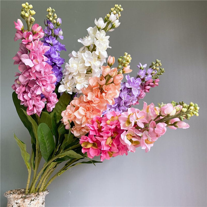 Artificial Hyacinth Violet Flower Branch, perfect as silk flower.