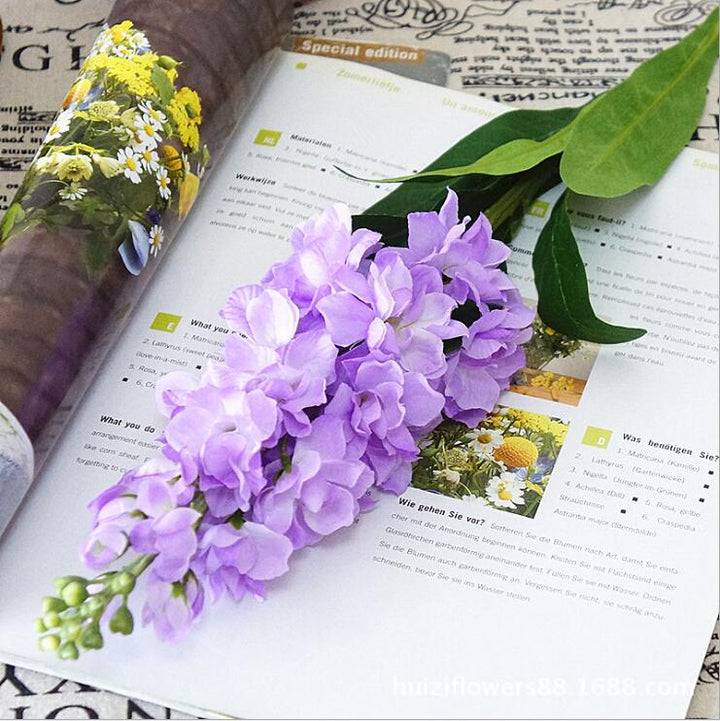 Artificial Hyacinth Violet Flower Branch, perfect as silk flower.