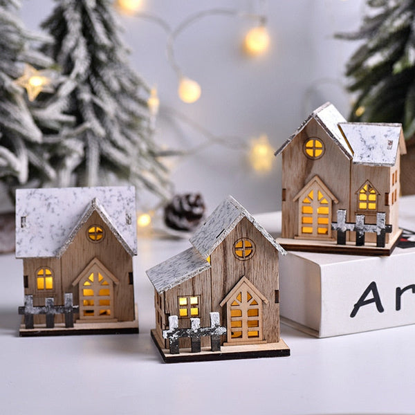 Christmas Wood Village LED Luminous House