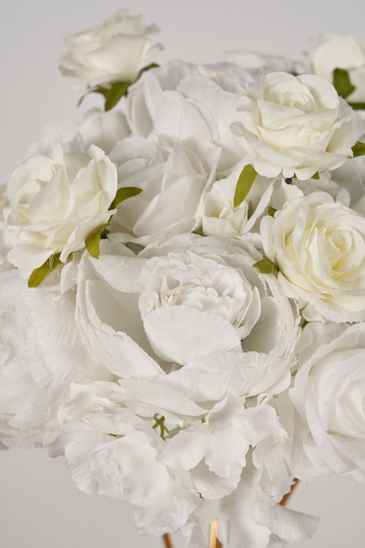 Flower Ball Pure White Roses Wedding Proposal Party Centerpieces Decor