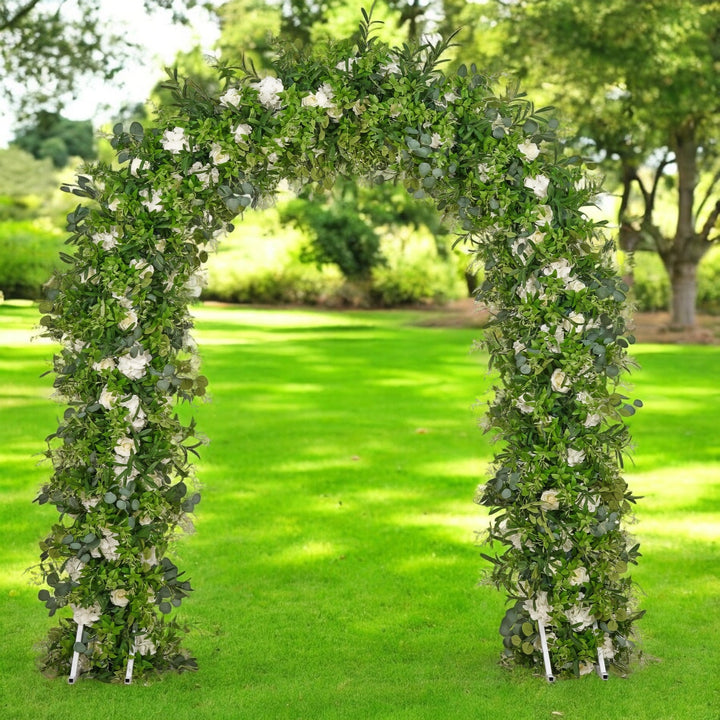 Green Floral Wedding Arch for Wedding Party Proposal Decor