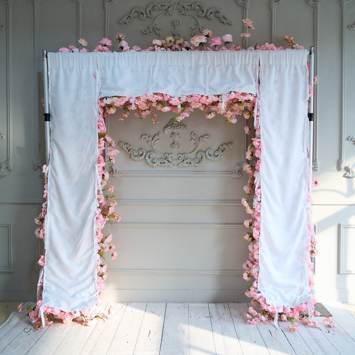 FLASH SALE Flower Arch 7D Pink Roses Florals Set Fabric Backdrop Flower Wall Proposal Wedding Party Decor