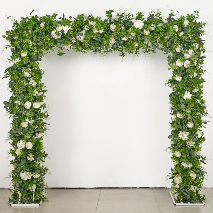 Green White Flower Arch for Wedding Party Decor Proposal