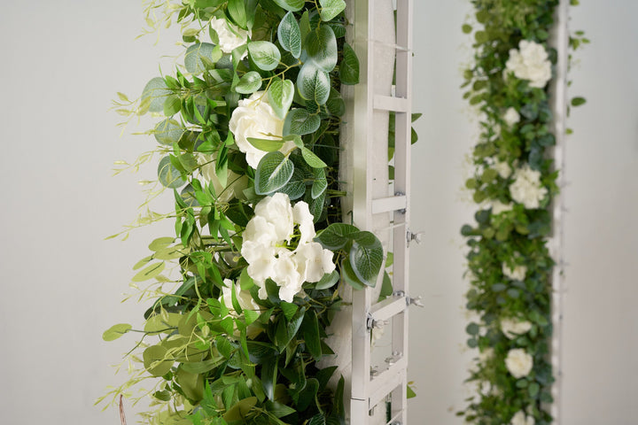 Green White Flower Arch for Wedding Party Decor Proposal