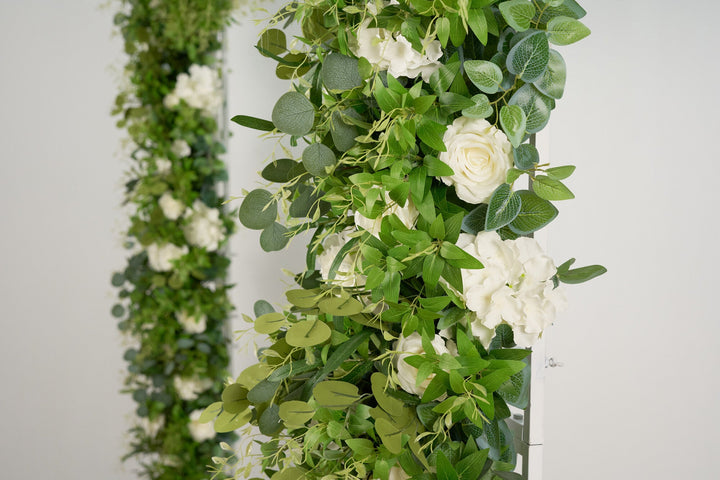 Green White Flower Arch for Wedding Party Decor Proposal