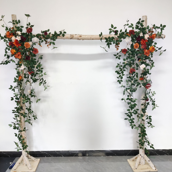 5ft Sunset Terracotta Wedding Arch Garland with Silk Roses i