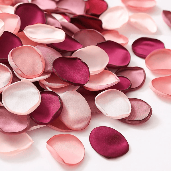 Mix Dusty Rose & Pink Silk Rose Petals for Wedding Decor and Special Events 1.3x1.5 inch (3.3x3.8 cm)