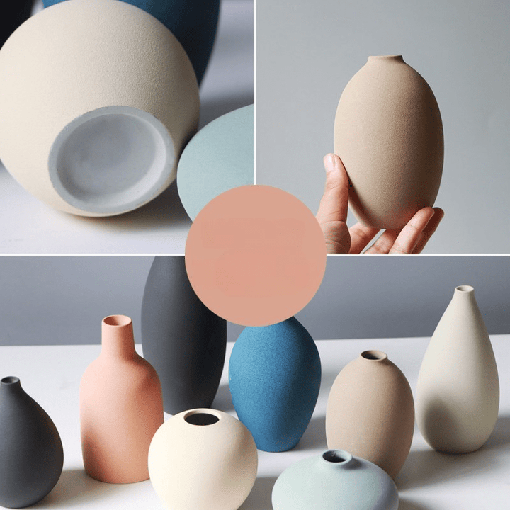 Minimalist Ceramic Bud Vases For Flowers – Modern Flower Holders for Home Décor