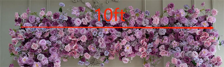 Flower Arch 7D 8x8ft Purple Roses Florals Set Fabric Backdrop Flower Wall Proposal Wedding Party Decor