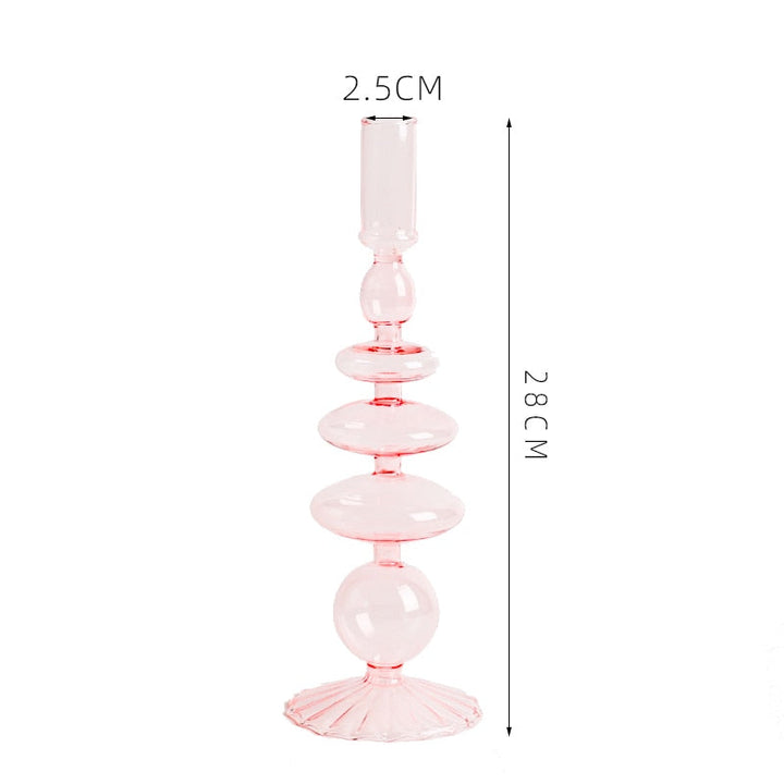 Glass Candle Holders Room Modern Home Decor