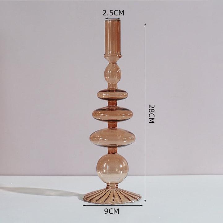 Glass Candle Holders Room Modern Home Decor