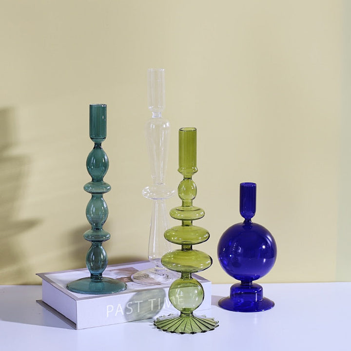 Glass Candle Holders Room Modern Home Decor