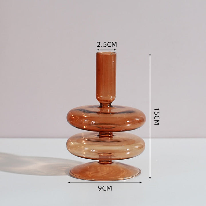 Glass Candle Holders Room Modern Home Decor