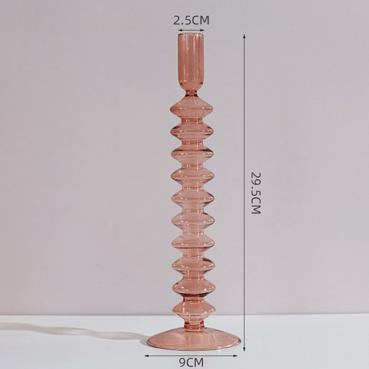 Glass Candle Holders Room Modern Home Decor