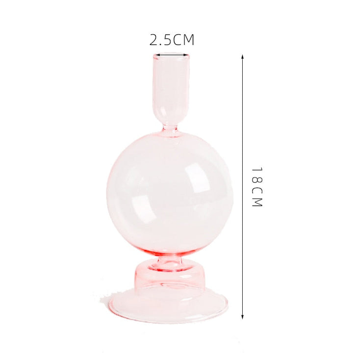Glass Candle Holders Room Modern Home Decor