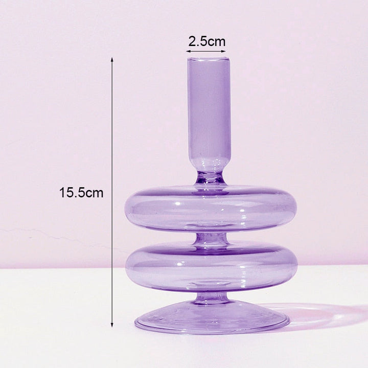 Glass Candle Holders Room Modern Home Decor
