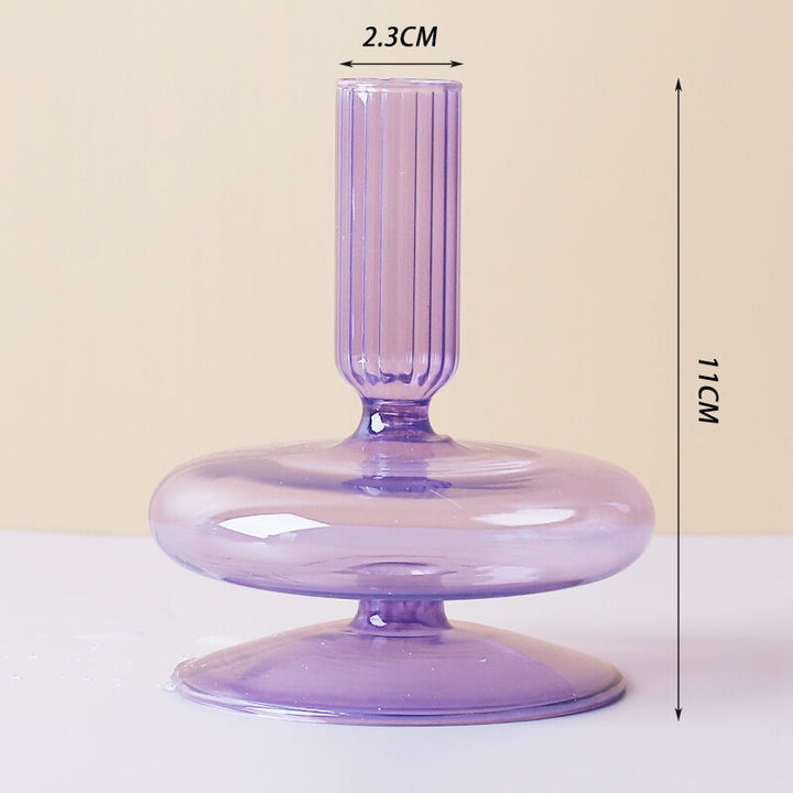 Glass Candle Holders Room Modern Home Decor