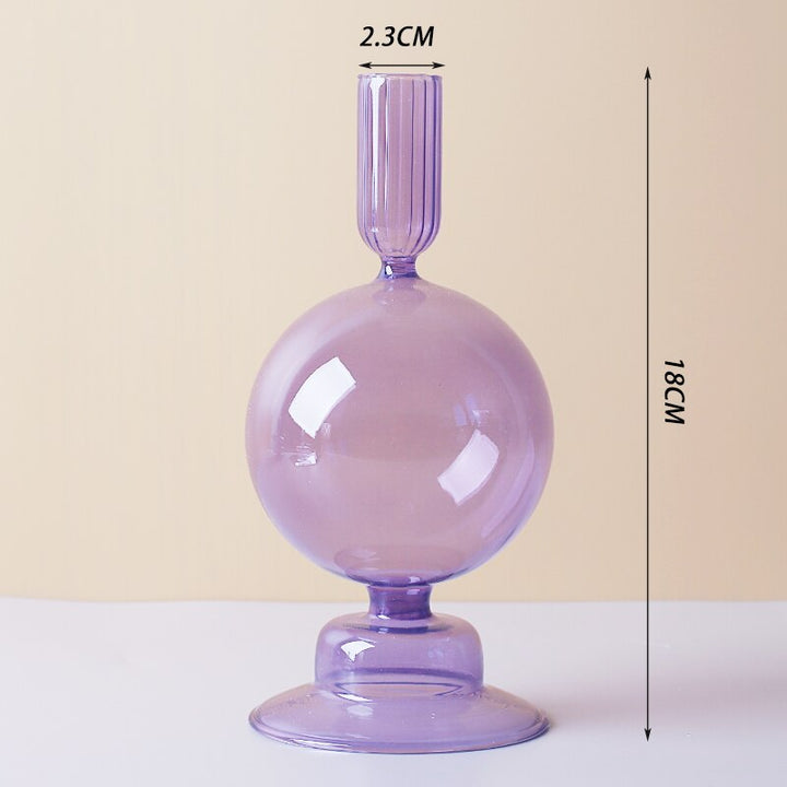 Glass Candle Holders Room Modern Home Decor