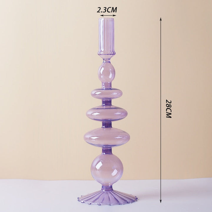 Glass Candle Holders Room Modern Home Decor